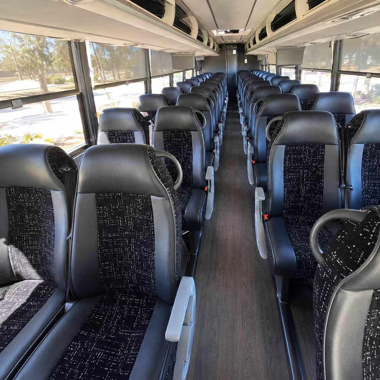 bellevue charter bus services interior